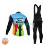 Set Langarmtrikot + Trägerhose Lange Winter Thermal Fleece 2022 Team Qhubeka N001